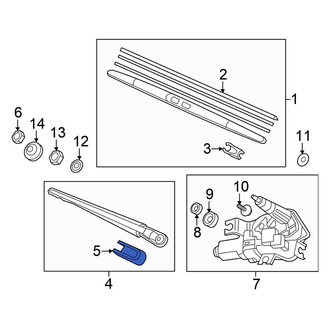 Honda OE - Rear Wiper Arm Cover