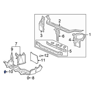 Honda OE - Radiator Support Splash Shield Clip