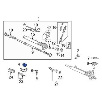 Honda OE - Left Rack and Pinion Mount Bushing