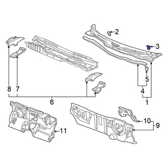 Honda OE - Cowl Grille Panel Clip