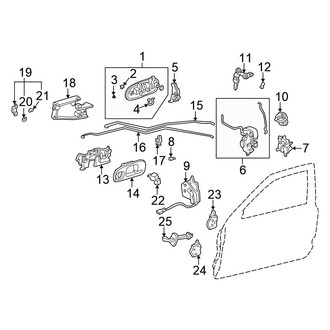Honda OE - Front Outer Door Lock Operating Rod Bushing