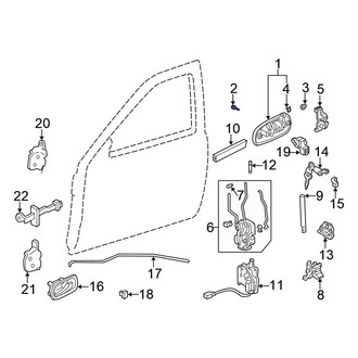 Honda OE - Front Outer Door Lock Operating Rod Bushing