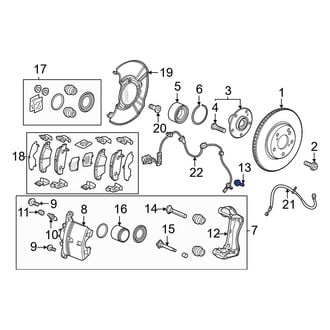 Honda OE - Disc Brake Caliper Anchor Plate Bolt