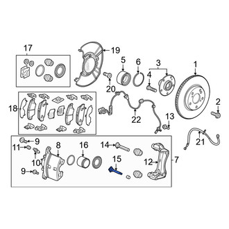 Honda OE - Front Lower Disc Brake Caliper Pin