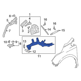 Honda OE - Front Left Frame Side Member Assembly