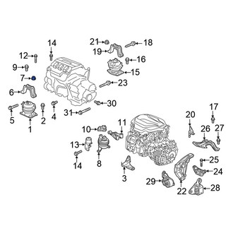 Honda OE - Front Engine Mount Nut
