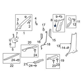 Honda OE - Kick Panel Retainer