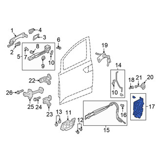 Honda OE - Front Left Door Latch Assembly