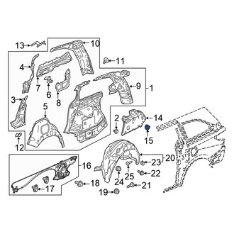 Honda OE - Dashboard Panel Insulator Clip