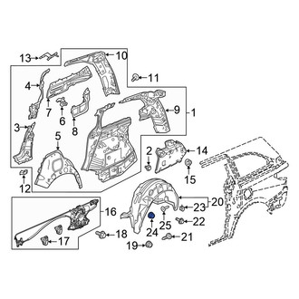 Honda OE - Bumper Cover Screw