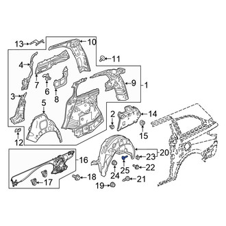 Honda OE - Sound Absorber Clip