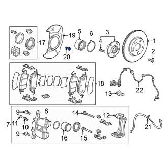 Honda OE - Brake Dust Shield Bolt