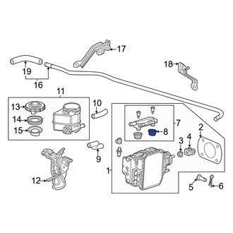 Honda OE - Brake Master Cylinder Reservoir Grommet