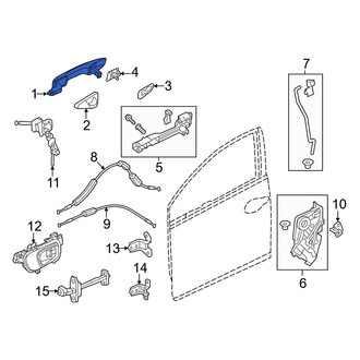 Honda OE - Front Left Outer Exterior Door Handle