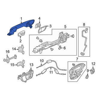 Honda OE - Front Left Outer Exterior Door Handle