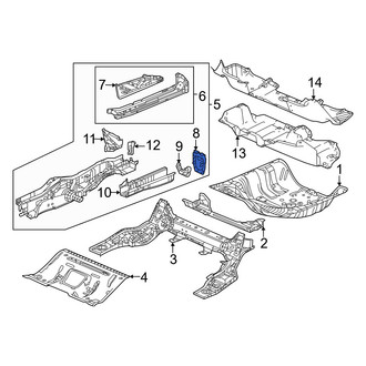 Honda OE - Front Right Frame Rail End