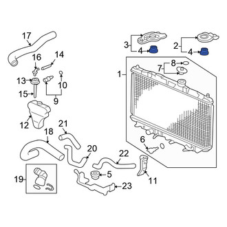Honda OE - Upper Radiator Insulator