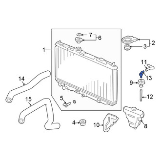 Honda OE - Engine Coolant Reservoir Hose Adapter