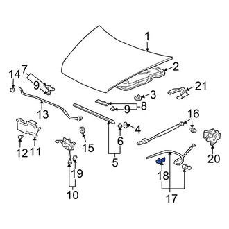 Honda OE - Hood Release Cable Clip