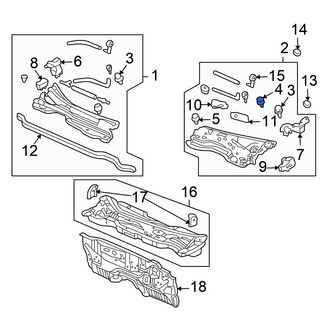 Honda OE - Right Cowl Cover Clip