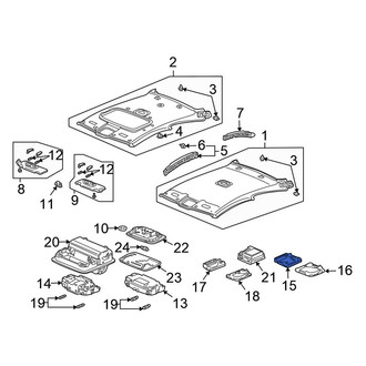 Honda OE - Right Map Light Lens