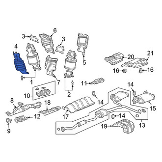 Honda OE - Front Outer Exhaust Manifold Heat Shield