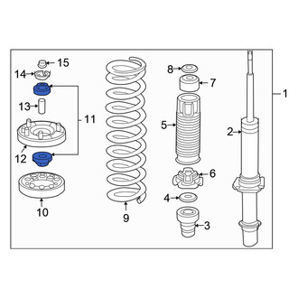Honda OE - Rear Suspension Shock Absorber & Strut Mount Bushing