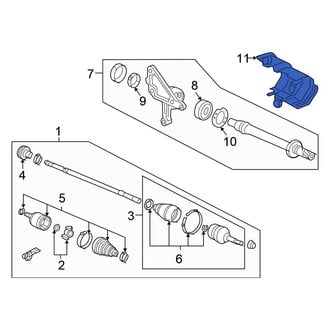 Honda OE - Front CV Axle Shaft Carrier Bearing Cover