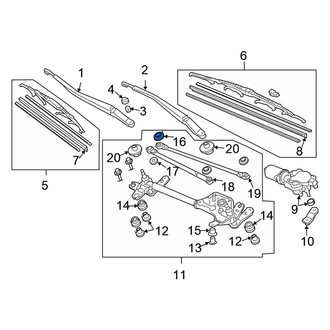 Honda OE - Left Wiper Linkage Seal