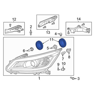 Honda OE - Inner Headlight Bulb Cap