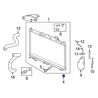 Honda OE - Lower Radiator Insulator