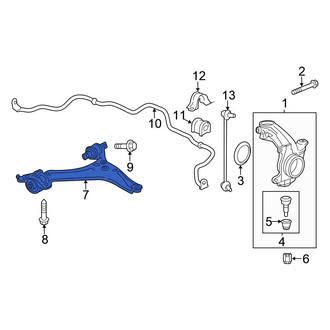 Honda OE - Rear Left Upper Forward Suspension Control Arm