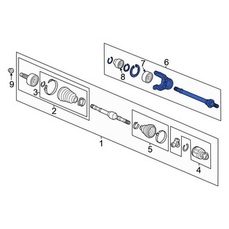 Honda OE - Front CV Intermediate Shaft