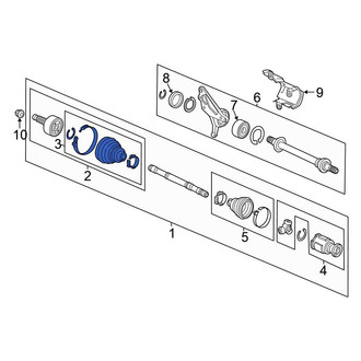 Honda OE - Front Outer CV Joint Boot Kit