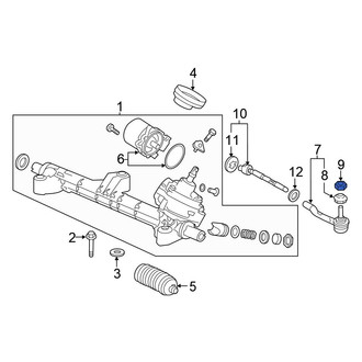 Honda OE - Outer Steering Tie Rod Nut