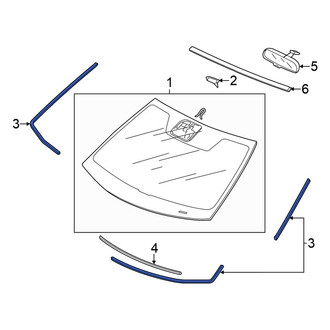 Honda OE - Lower Windshield Seal