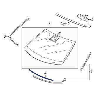 Honda OE - Lower Windshield Seal