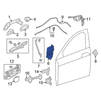 Honda OE - Front Left Door Latch Assembly
