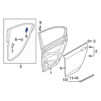Honda OE - Rear Door Seal Clip