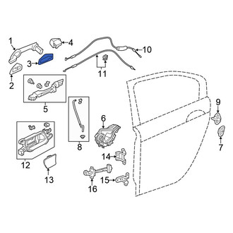 Honda OE - Exterior Door Handle Gasket