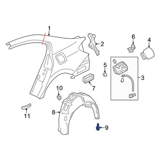 Honda OE - Front Bumper Cover Retainer