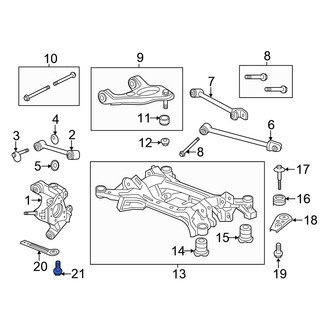 Honda OE - Suspension Crossmember Bolt