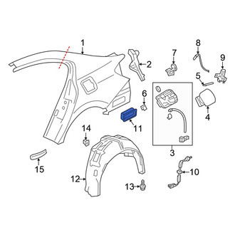 Honda OE - Rear Quarter Panel Vent