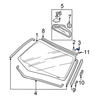 Honda OE - Inner Windshield Clip
