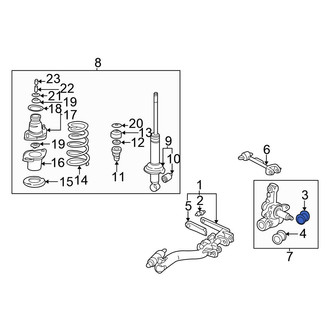 Honda OE - Rear Suspension Knuckle Bushing