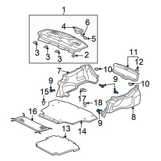 Honda OE - Deck Lid Trim Clip