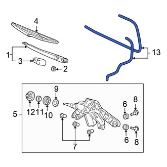 Honda OE - Rear Liftgate Washer Hose