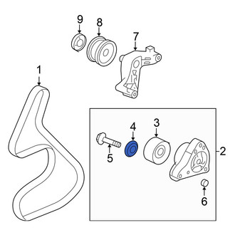 Honda OE - Belt Tensioner Pulley Bolt Cover