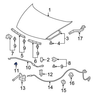 Honda OE - Hood Prop Rod Grommet