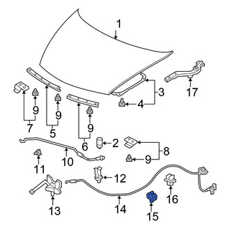 Honda OE - Rear Door Latch Cable Clip